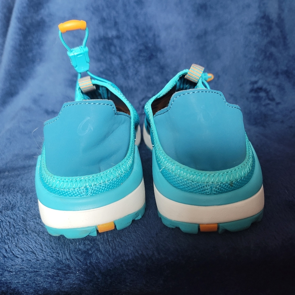 OluKai Women 6 Miki Trainer Laceless Outdoor Sneaker Quick Dry Water Shoes Blue - Picture 4 of 11